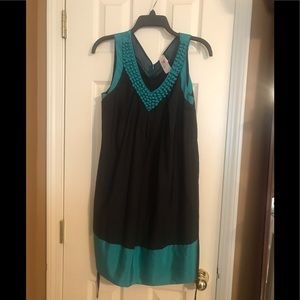 Black and green dress